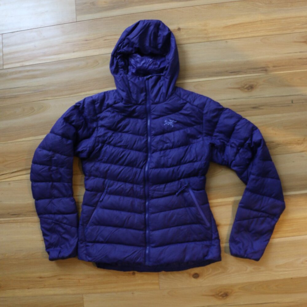 Arc'teryx Thorium Hooded Jacket Goose Down Purple Women's Medium M